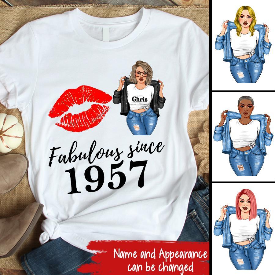 Chapter 57, Fabulous Since 1965 57th Birthday Unique T Shirt For Woman, Custom Birthday Shirt, Her Gifts For 57 Years Old , Turning 57 Birthday Cotton Shirt