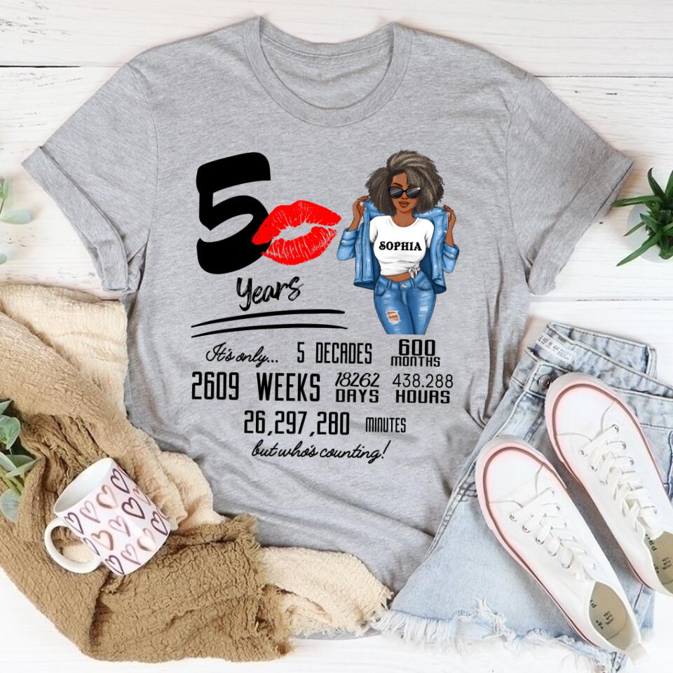 50th Birthday Shirts, Custom Birthday Shirts, Turning 50 Shirt, Gifts For Women Turning 50, 50 And Fabulous Shirt, 1972 Shirt, 50th Birthday Shirts For Her