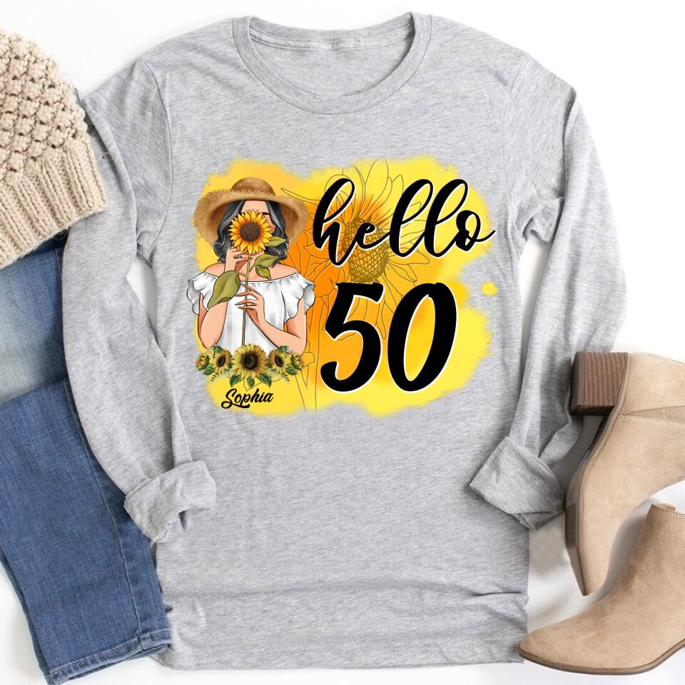 Hello 50 1972 Vintage Shirt, 50th Birthday Shirts, Custom Birthday Shirts, Turning 50 Shirt, Gifts For Women Turning 50, 50 And Fabulous Shirt, 50th Birthday Shirts For Her
