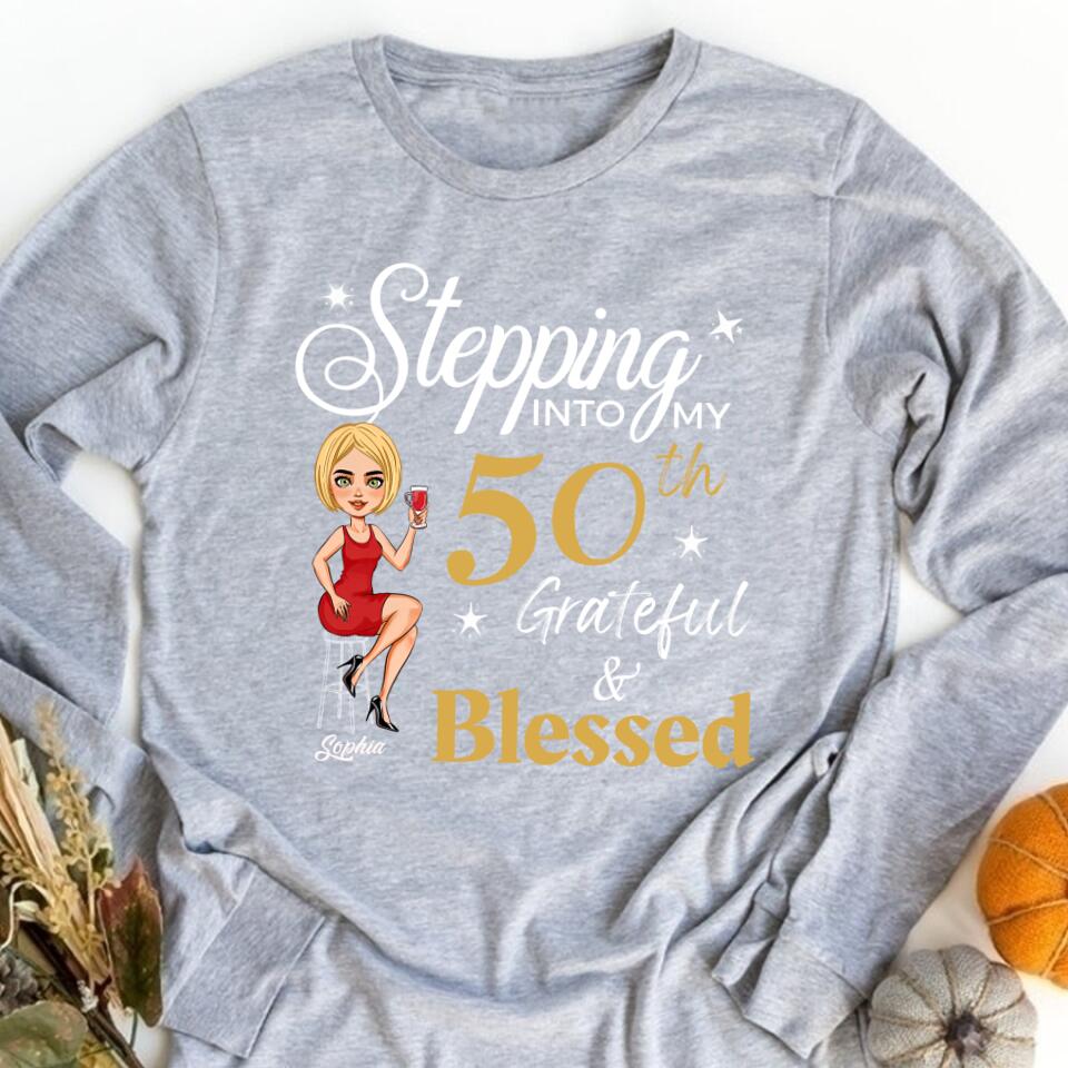 Stepping Into My 50th Birthday, Vintage 1972 Shirt, 50th Birthday Unique Gifts For Woman, 50th Birthday Ideas, Turning 50 Years Old Cotton Shirt