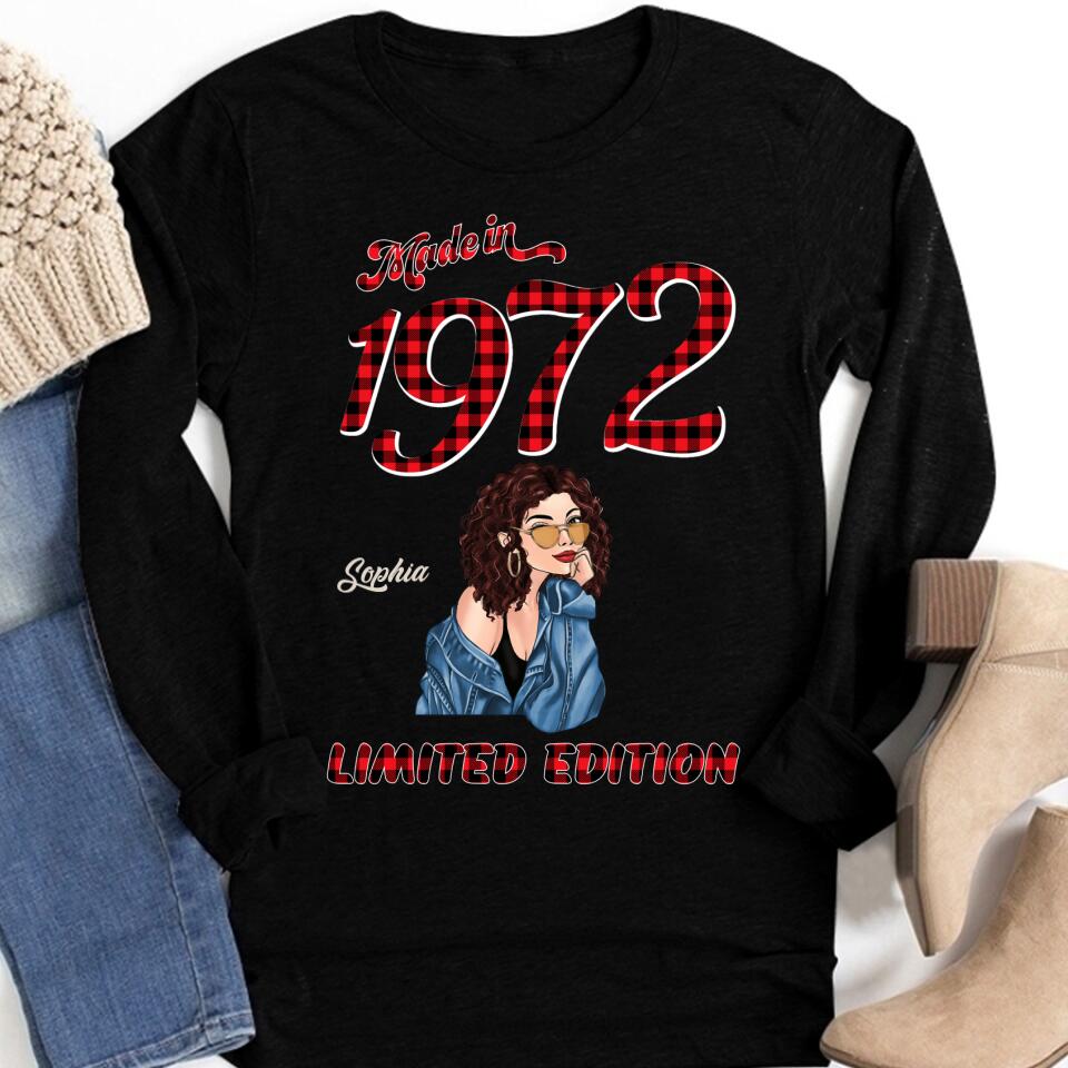 Made In 1972 Limited Edition - Vintage 1972 Shirt, Stepping Into My 50th Birthday,  50th Birthday Unique Gifts For Woman, 50th Birthday Ideas, Turning 50 Years Old Cotton Shirt