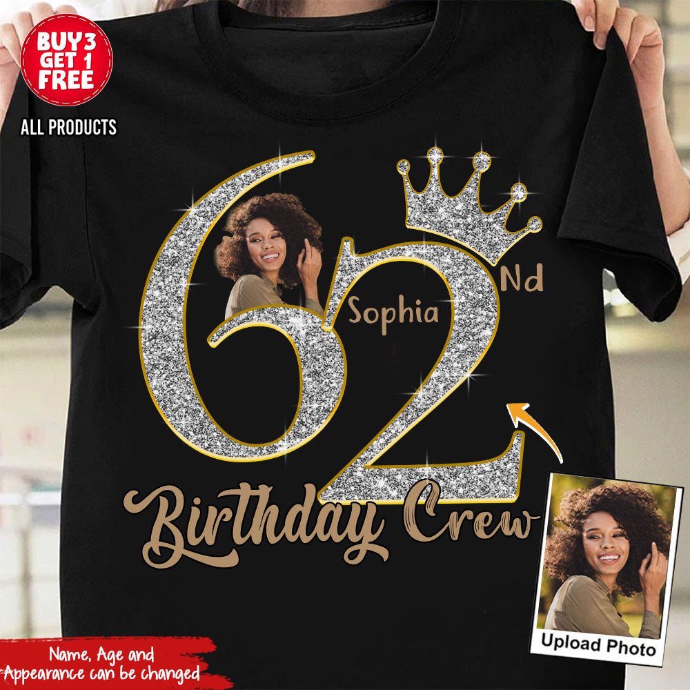 62nd Birthday Shirts, Custom Photo Birthday Shirts, Turning 62 Shirt, Gifts For Women Turning 62, 62 And Fabulous Shirt, 62nd Birthday Shirts For Her-YPT-HCT