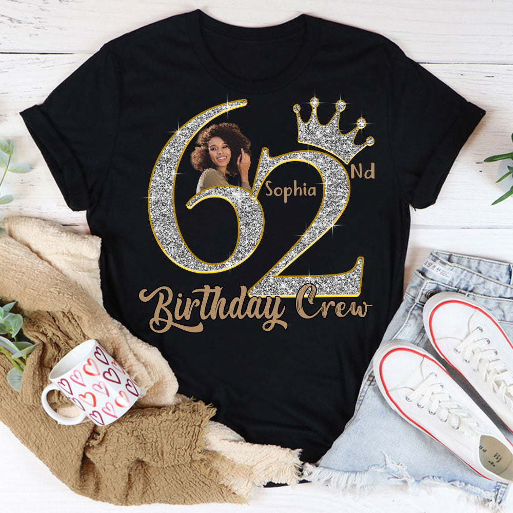 62nd Birthday Shirts, Custom Photo Birthday Shirts, Turning 62 Shirt, Gifts For Women Turning 62, 62 And Fabulous Shirt, 62nd Birthday Shirts For Her-YPT-HCT