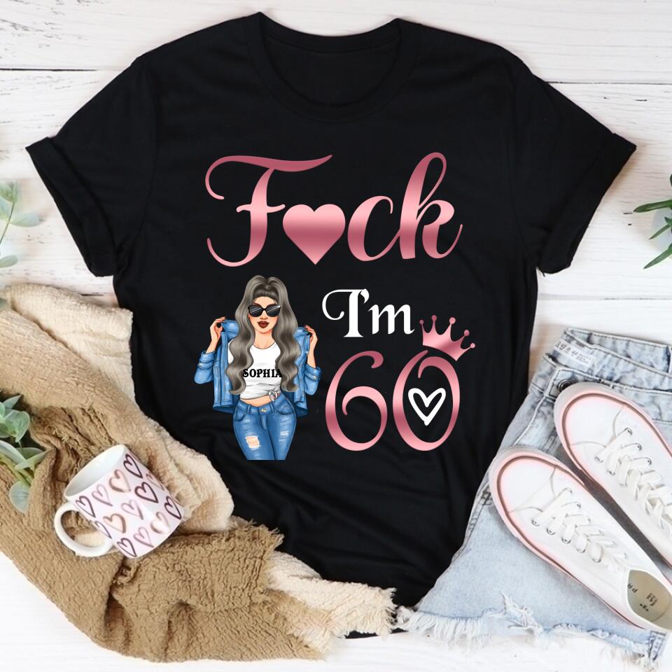 I&#39;m 60 - Vintage 1962 Shirt, Custom Birthday Shirt, 60th Birthday Unique Gifts For Woman, 60th Birthday Ideas, Turning 60 Years Old Cotton Shirt