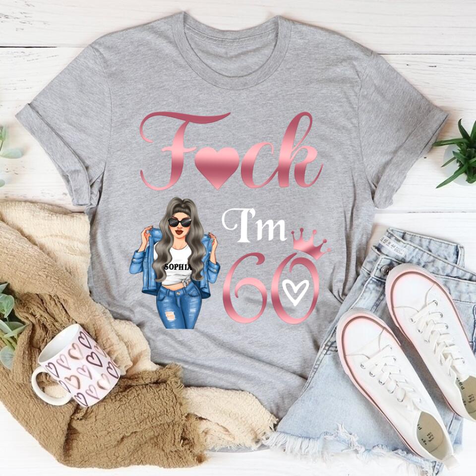 I&#39;m 60 - Vintage 1962 Shirt, Custom Birthday Shirt, 60th Birthday Unique Gifts For Woman, 60th Birthday Ideas, Turning 60 Years Old Cotton Shirt