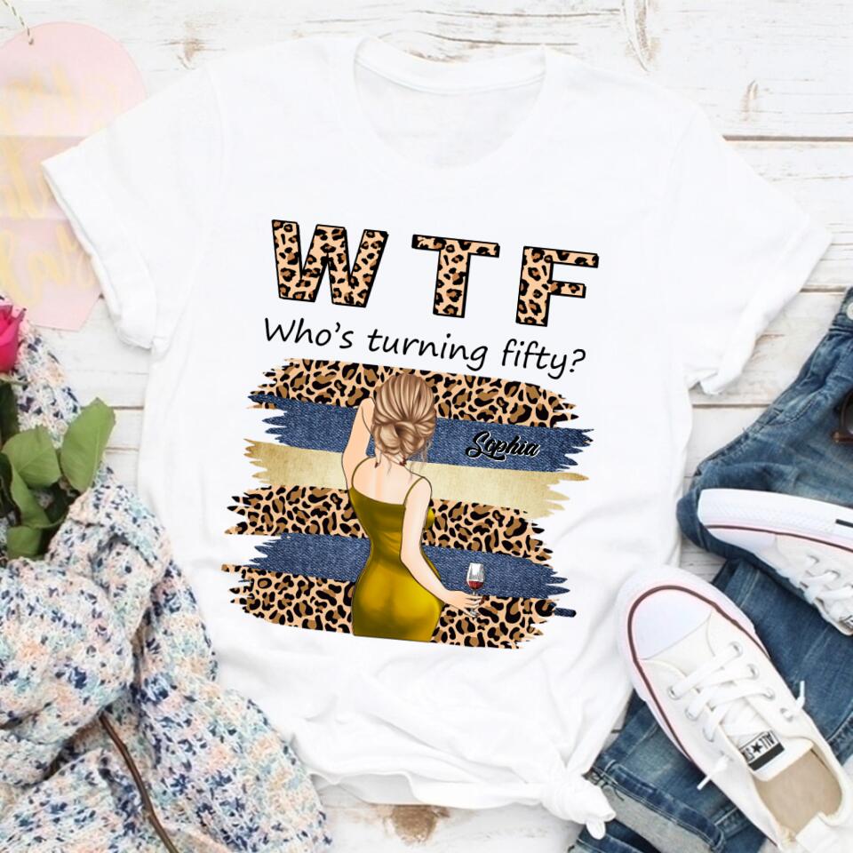 W T F Who Turning Fifty - Vintage 1972 Shirt, Custom Image Birthday Shirt, 50th Birthday Unique Gifts For Woman, 50th Birthday Ideas, Turning 50 Years Old Cotton Shirt