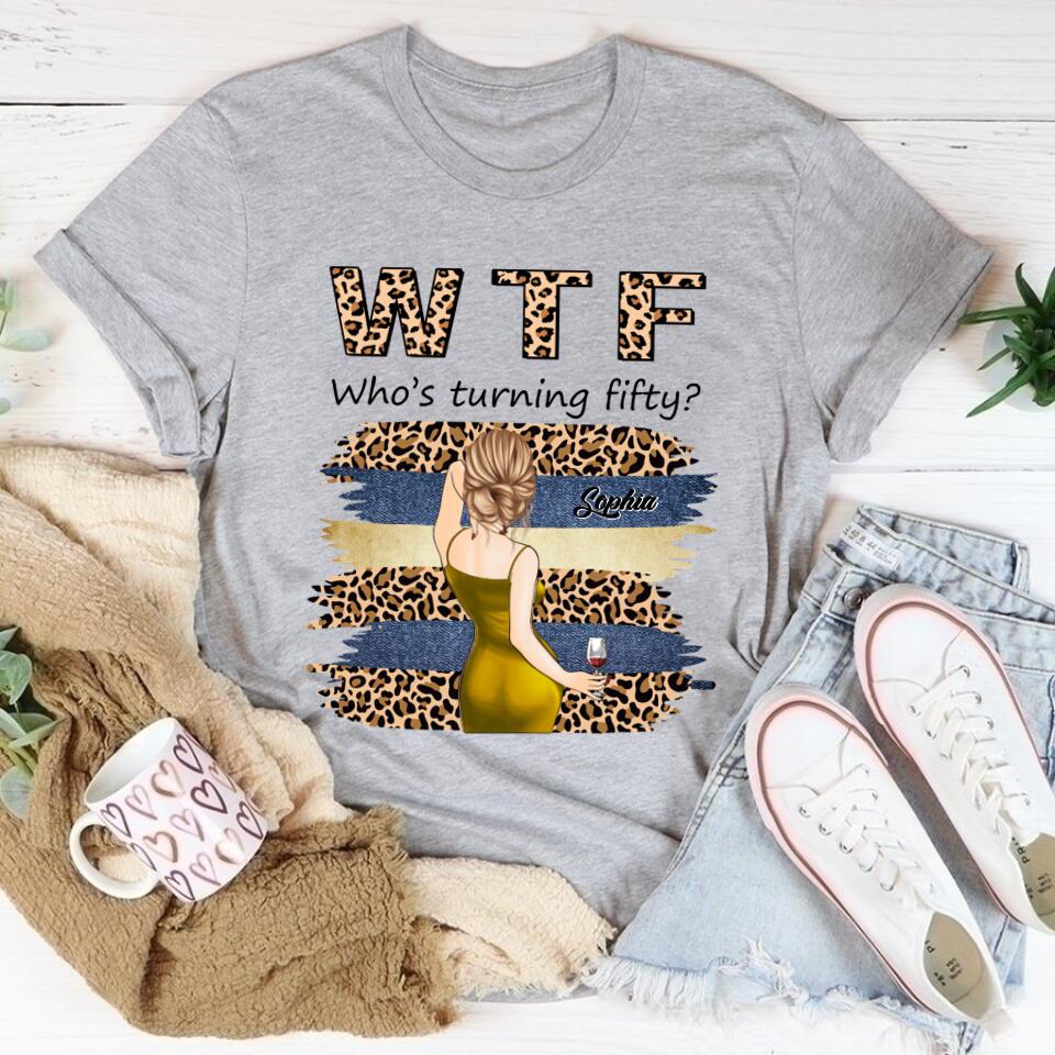 W T F Who Turning Fifty - Vintage 1972 Shirt, Custom Image Birthday Shirt, 50th Birthday Unique Gifts For Woman, 50th Birthday Ideas, Turning 50 Years Old Cotton Shirt
