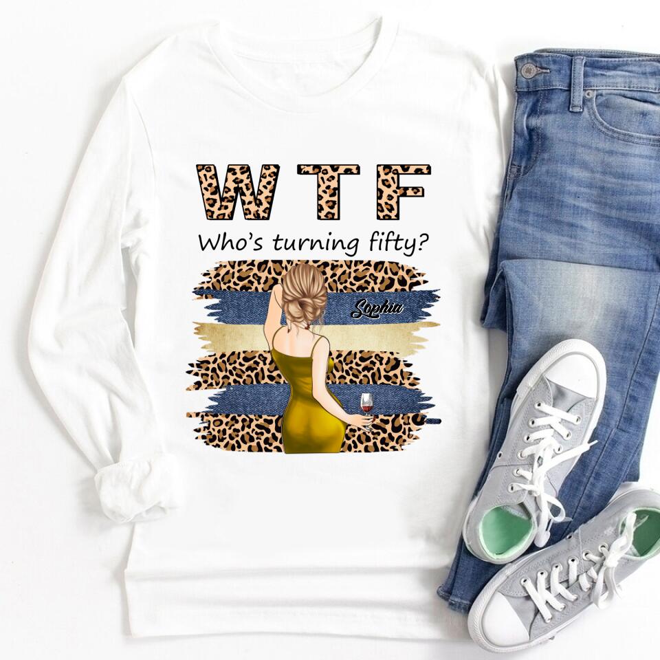 W T F Who Turning Fifty - Vintage 1972 Shirt, Custom Image Birthday Shirt, 50th Birthday Unique Gifts For Woman, 50th Birthday Ideas, Turning 50 Years Old Cotton Shirt