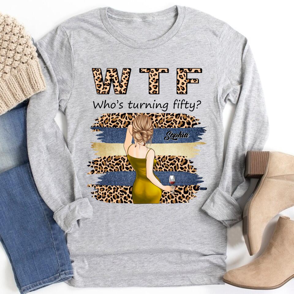 W T F Who Turning Fifty - Vintage 1972 Shirt, Custom Image Birthday Shirt, 50th Birthday Unique Gifts For Woman, 50th Birthday Ideas, Turning 50 Years Old Cotton Shirt