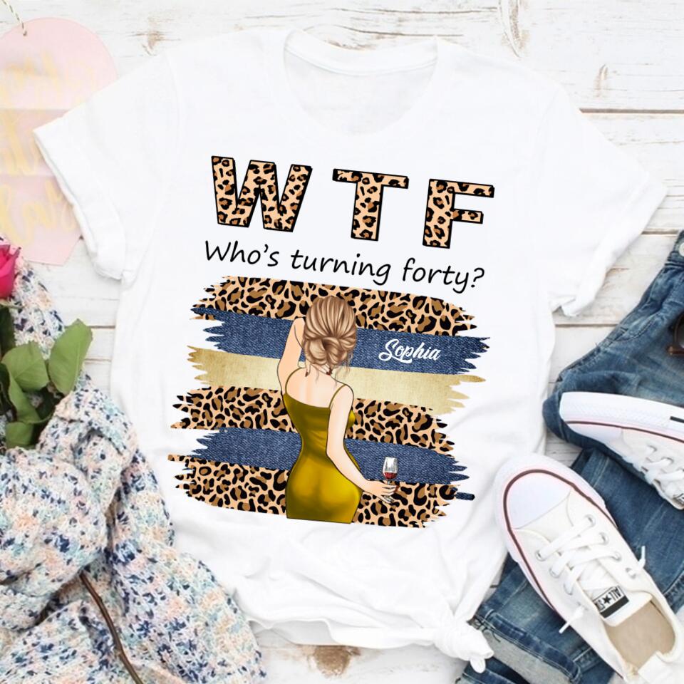 W T F Forty Birthday Shirt, Vintage 1982 Shirt, 40th Birthday Unique Gifts For Woman, 40th Birthday Ideas, Turning 40 Years Old Cotton Shirt