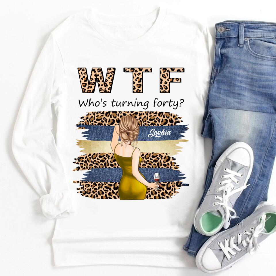 W T F Forty Birthday Shirt, Vintage 1982 Shirt, 40th Birthday Unique Gifts For Woman, 40th Birthday Ideas, Turning 40 Years Old Cotton Shirt