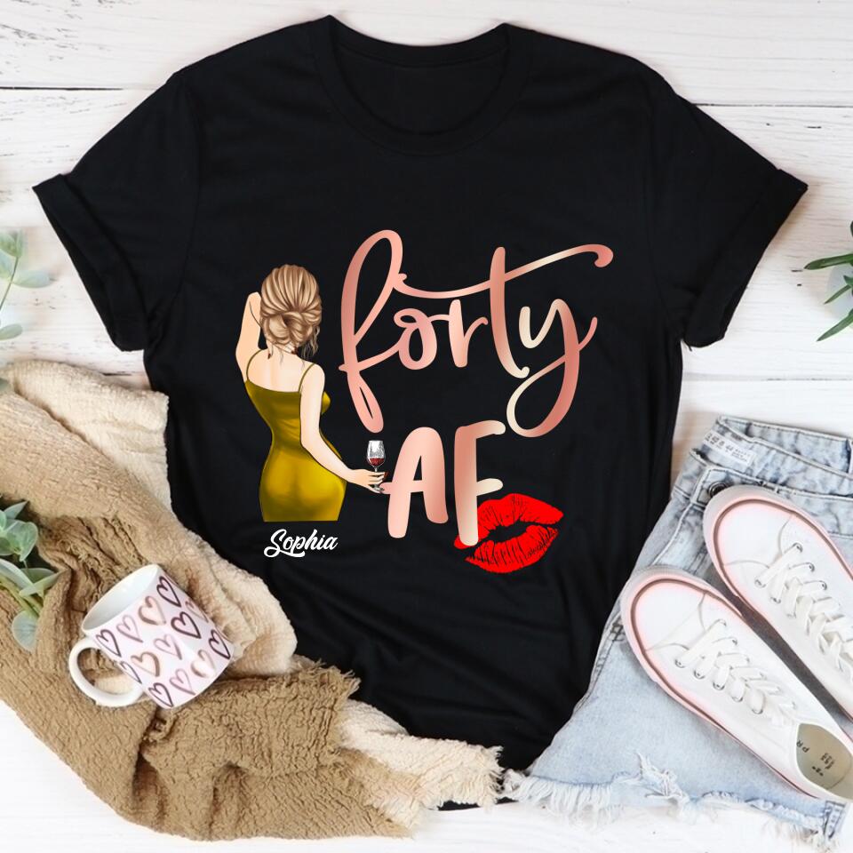 Forty Af Shirt Vintage 1982 Shirt, 40th Birthday Unique Gifts For Woman, 40th Birthday Ideas, Turning 40 Years Old Cotton Shirt