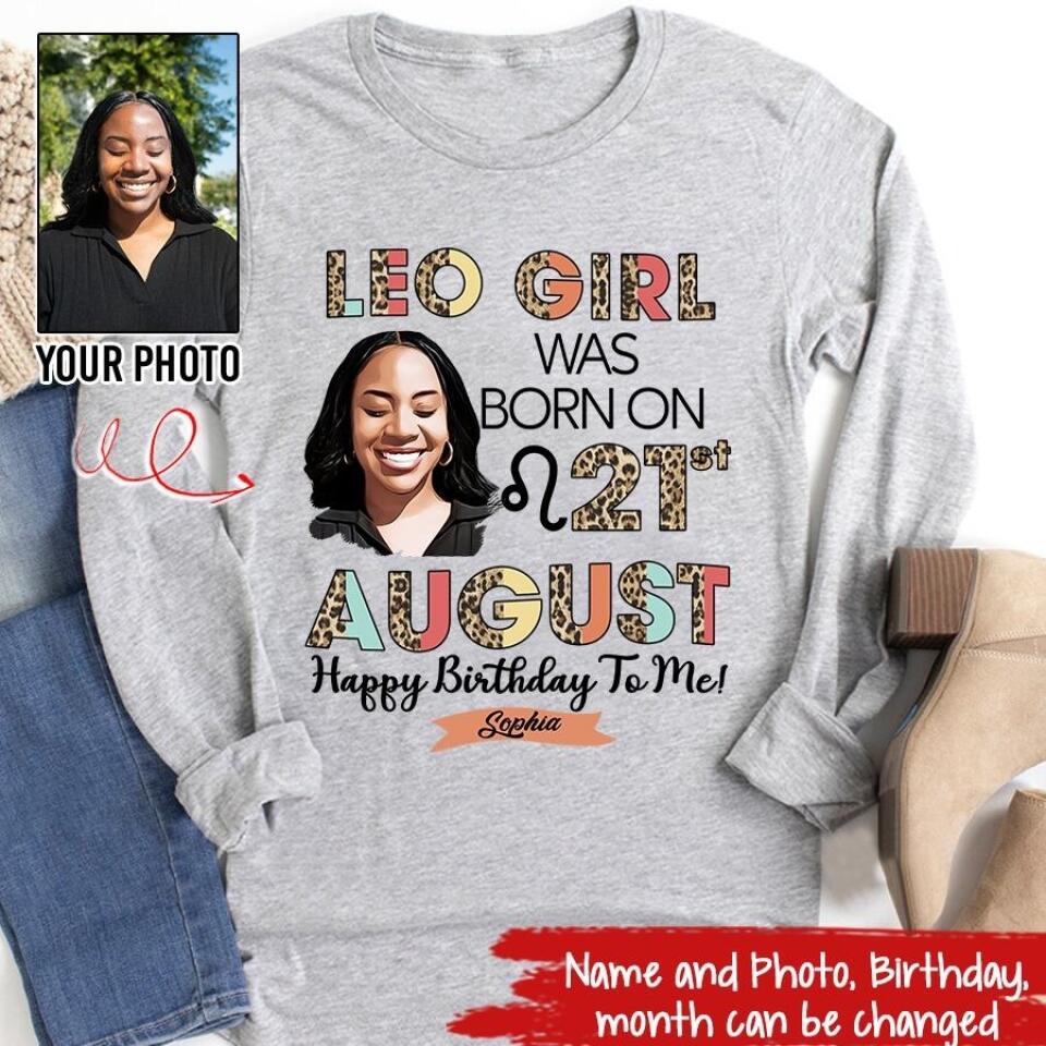 Custom Birthday Shirt, Leo Zodiac t shirt, Leo Birthday shirt, Leo t shirts for ladies, Leo queen t shirt, Leo Queen Birthday shirt