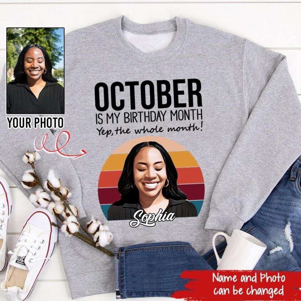 October Birthday Shirt, Custom Birthday Shirt, Queens are Born In October , October Birthday Shirts For Woman, October Birthday Gift