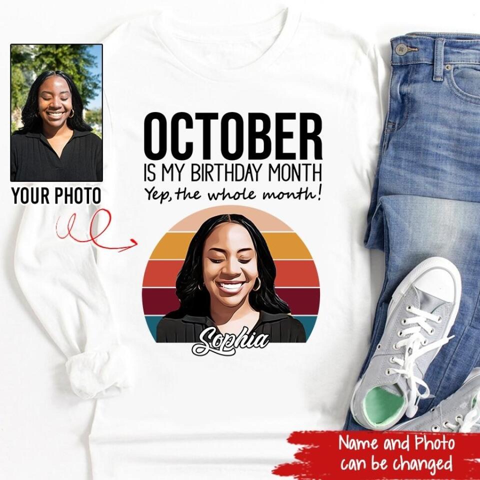 October Birthday Shirt, Custom Birthday Shirt, Queens are Born In October , October Birthday Shirts For Woman, October Birthday Gift