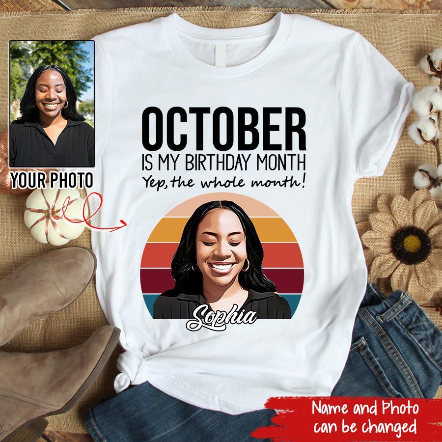 October Birthday Shirt, Custom Birthday Shirt, Queens are Born In October , October Birthday Shirts For Woman, October Birthday Gift