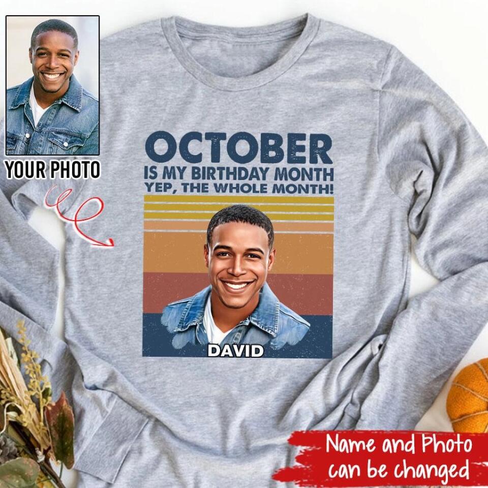 October Birthday Shirt, Custom Birthday Shirt, A Black King Was Born In October, October Birthday Shirts For Man, October Birthday Gifts