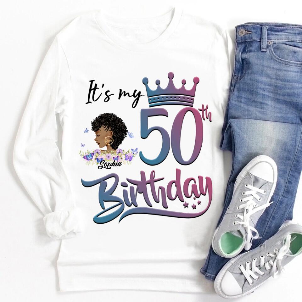 Chapter 50, Fabulous Since 1972 50th Birthday Unique T Shirt For Woman, Custom Birthday Shirt, Her Gifts For 50 Years Old , Turning 50 Birthday Cotton Shirt