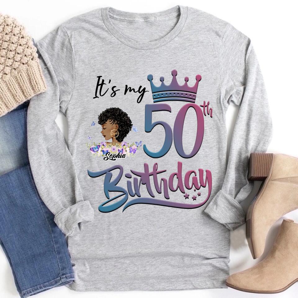 Chapter 50, Fabulous Since 1972 50th Birthday Unique T Shirt For Woman, Custom Birthday Shirt, Her Gifts For 50 Years Old , Turning 50 Birthday Cotton Shirt