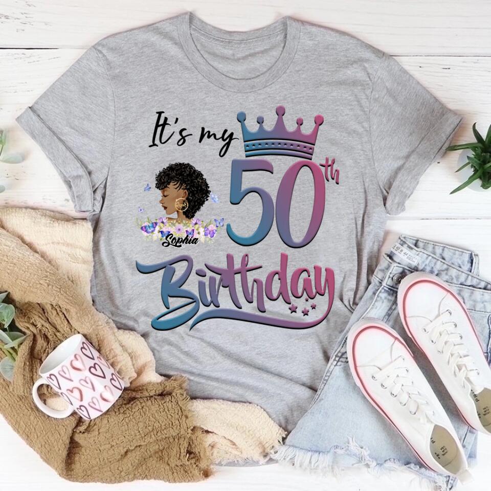 Chapter 50, Fabulous Since 1972 50th Birthday Unique T Shirt For Woman, Custom Birthday Shirt, Her Gifts For 50 Years Old , Turning 50 Birthday Cotton Shirt