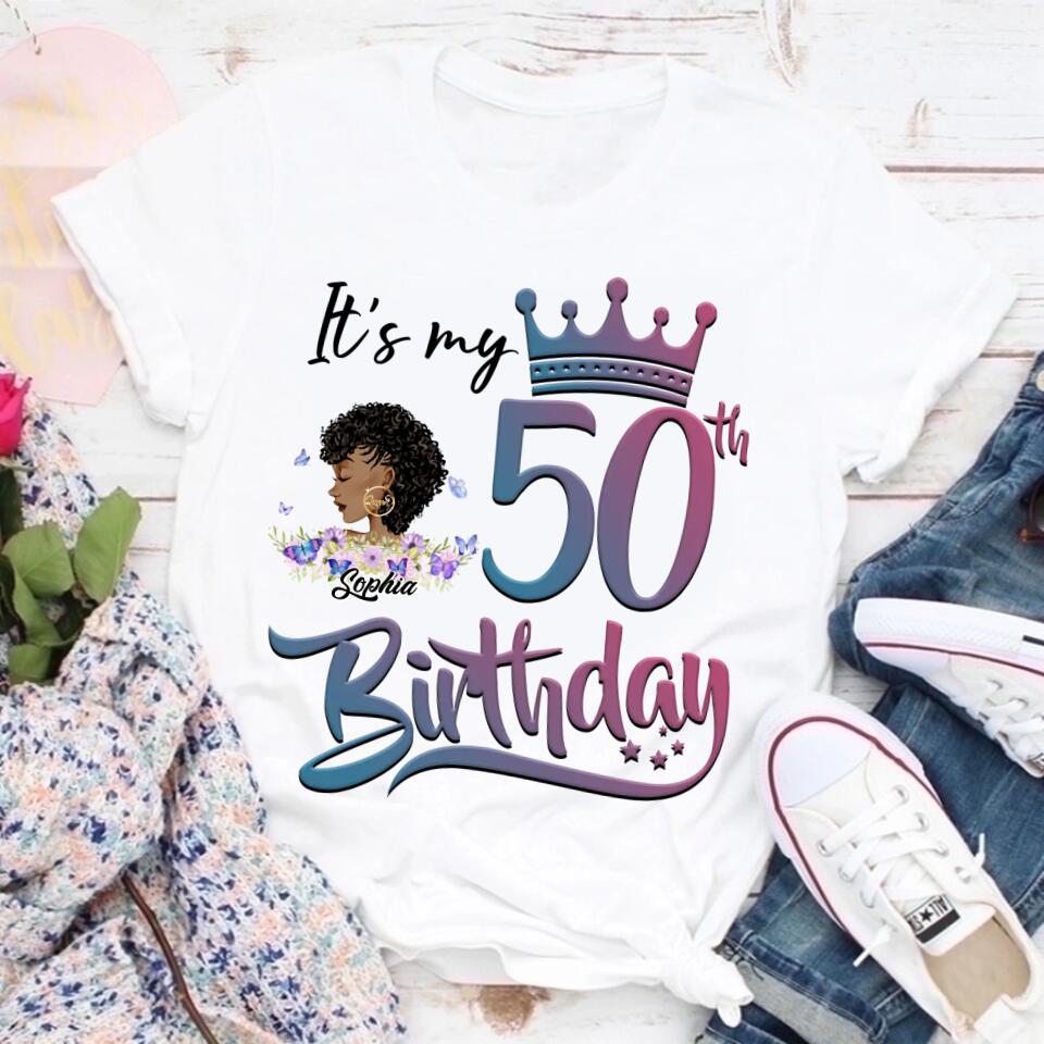 Chapter 50, Fabulous Since 1972 50th Birthday Unique T Shirt For Woman, Custom Birthday Shirt, Her Gifts For 50 Years Old , Turning 50 Birthday Cotton Shirt