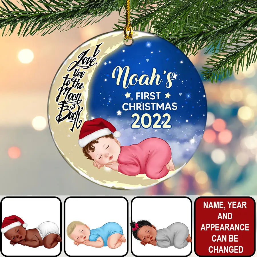 Personalized Baby First Christmas Ornament 2024, 1st Christmas Ornament 2024 Baby, Baby Girl Boy First Christmas Ornament, Babys First Christmas Ornament, First Christmas Ornament Gifts