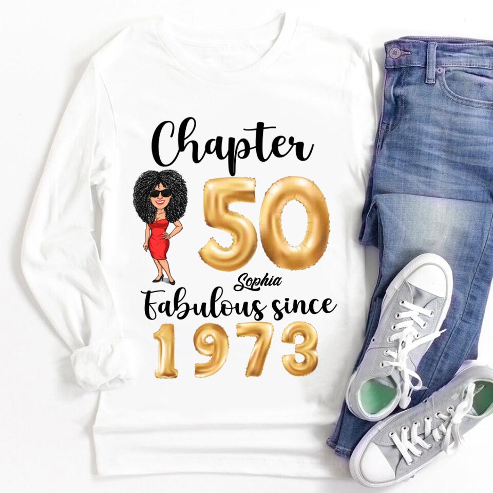 50th Birthday Shirts, Custom Birthday Shirts, Turning 50 Shirt, Gifts For Women Turning 50, 50 And Fabulous Shirt, 1973 Shirt, 50th Birthday Shirts For Her