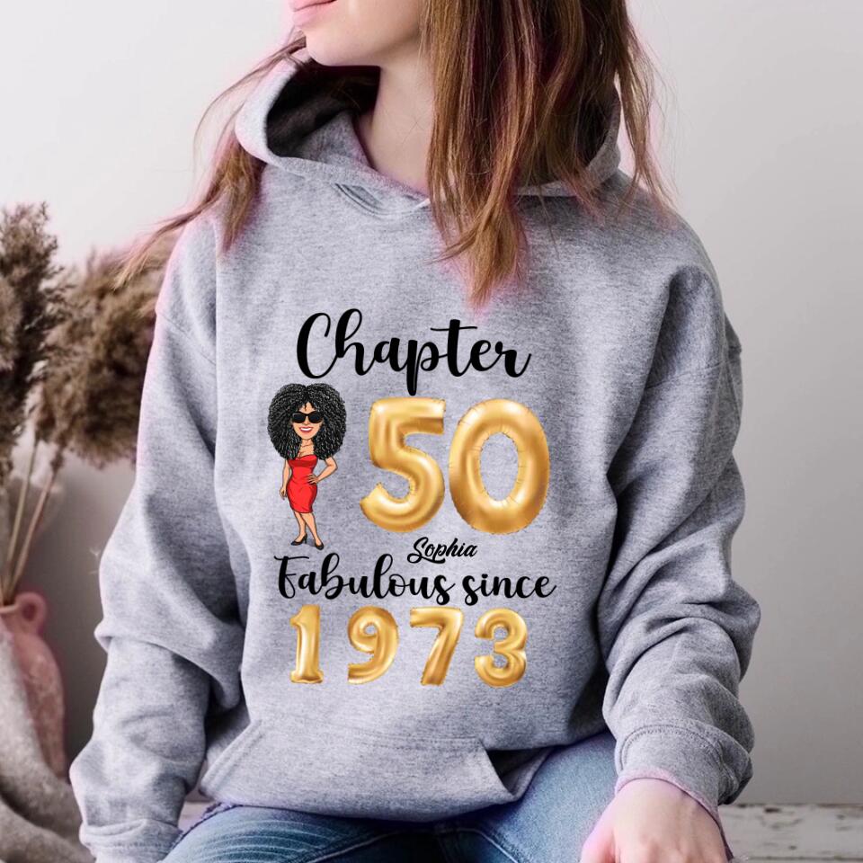 50th Birthday Shirts, Custom Birthday Shirts, Turning 50 Shirt, Gifts For Women Turning 50, 50 And Fabulous Shirt, 1973 Shirt, 50th Birthday Shirts For Her