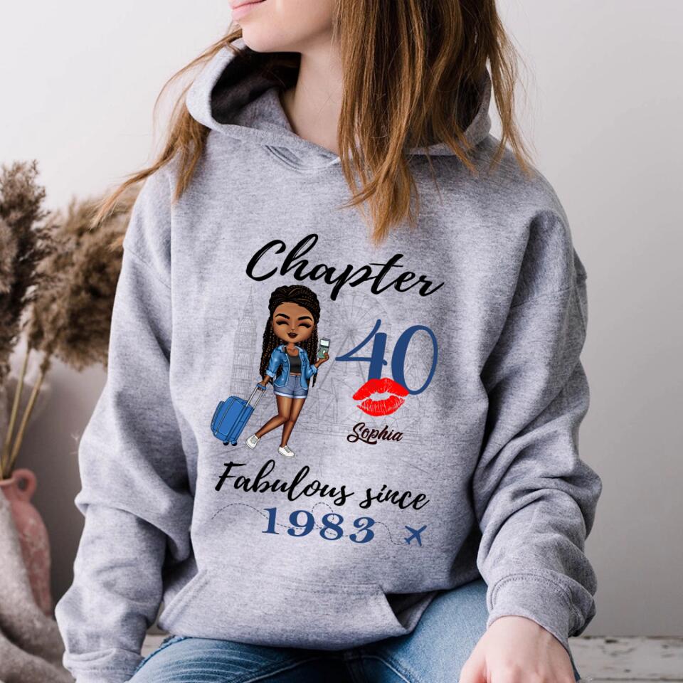 Chapter 40, Fabulous Since 1983 40th Birthday Unique T Shirt For Woman, Custom Birthday Shirt, Her Gifts For 40 Years Old , Turning 40 Birthday Cotton Shirt