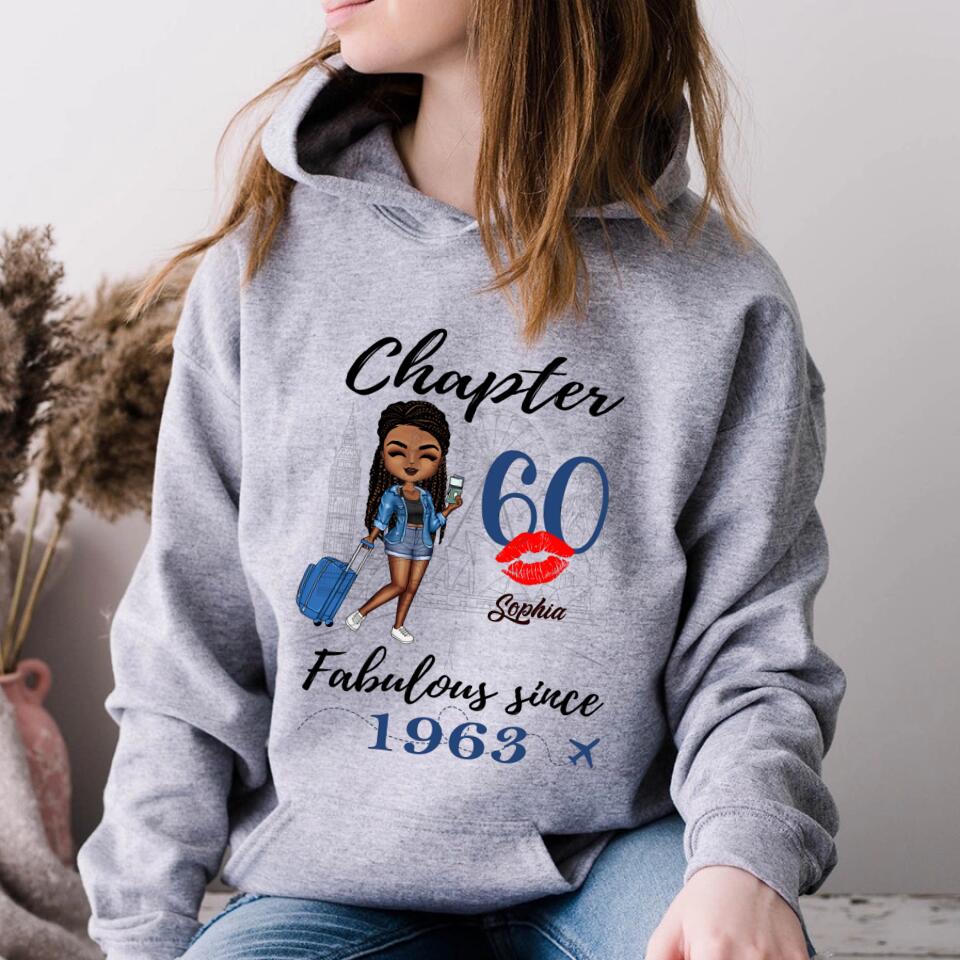 Chapter 60, Fabulous Since 1963 60th Birthday Unique T Shirt For Woman, Custom Birthday Shirt, Her Gifts For 60 Years Old , Turning 60 Birthday Cotton Shirt