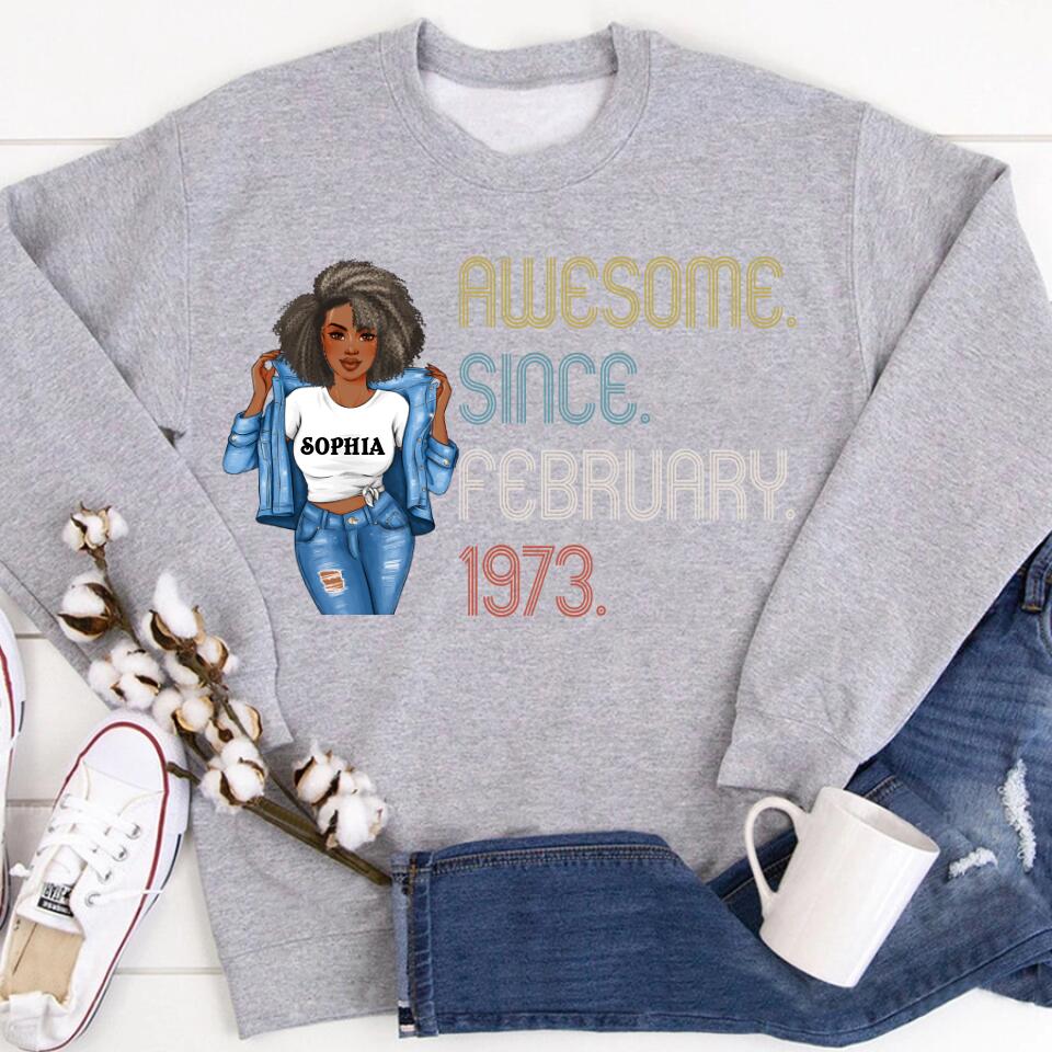 50th Birthday Shirts, Custom Birthday Shirts, Turning 50 Shirt, Gifts For Women Turning 50, 50 And Fabulous Shirt, 1973 Shirt, 50th Birthday Shirts For Her