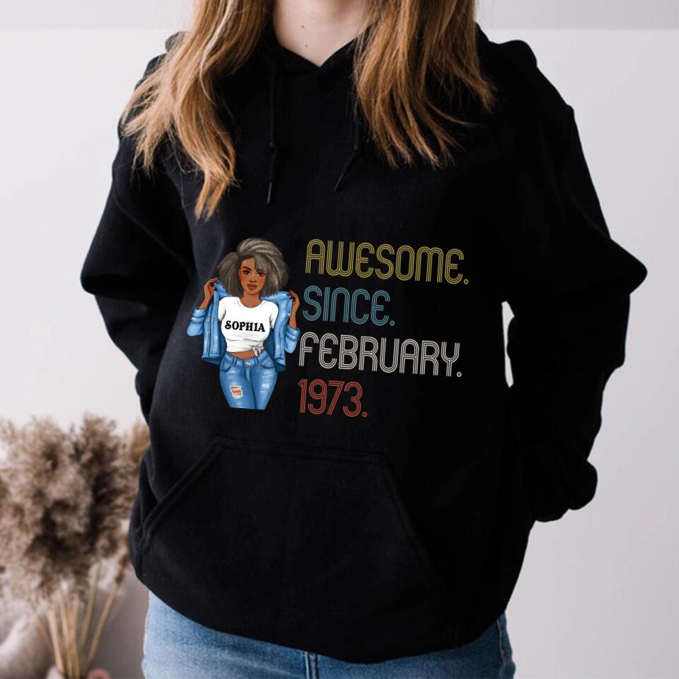 50th Birthday Shirts, Custom Birthday Shirts, Turning 50 Shirt, Gifts For Women Turning 50, 50 And Fabulous Shirt, 1973 Shirt, 50th Birthday Shirts For Her