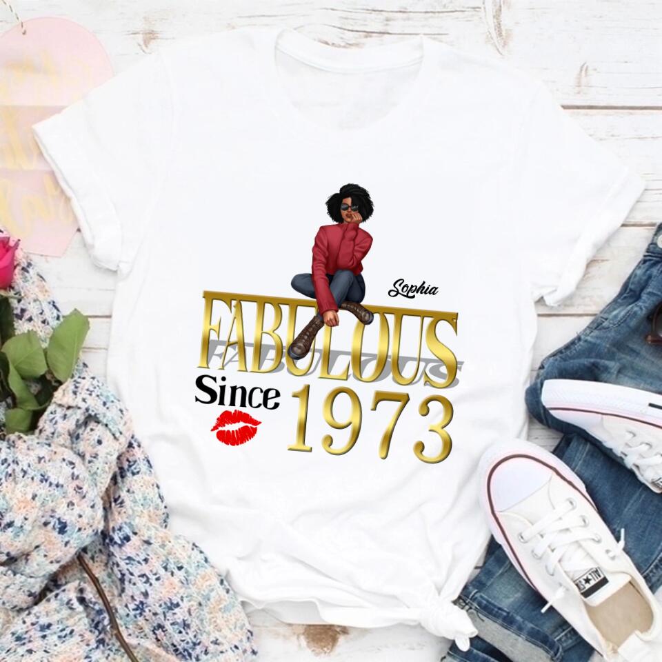 50th Birthday Shirts, Custom Birthday Shirts, Turning 50 Shirt, Gifts For Women Turning 50, 50 And Fabulous Shirt, 1972 Shirt, 50th Birthday Shirts For Her