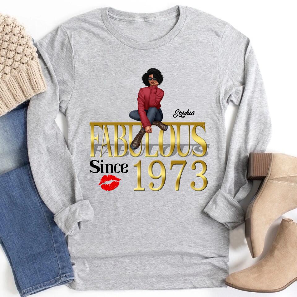 50th Birthday Shirts, Custom Birthday Shirts, Turning 50 Shirt, Gifts For Women Turning 50, 50 And Fabulous Shirt, 1972 Shirt, 50th Birthday Shirts For Her