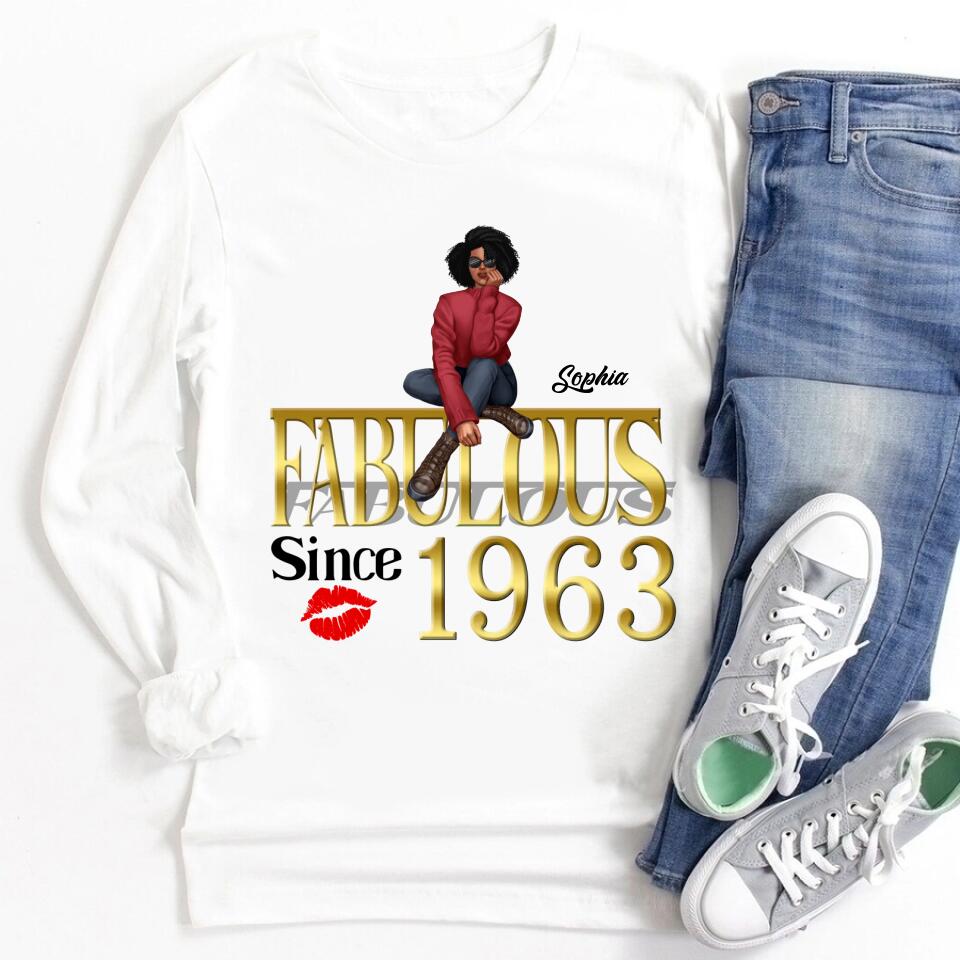 60th Birthday Shirts, Custom Birthday Shirts, Turning 60 Shirt, Gifts For Women Turning 60, 60 And Fabulous Shirt, 1963 Shirt, 60th Birthday Shirts For Her