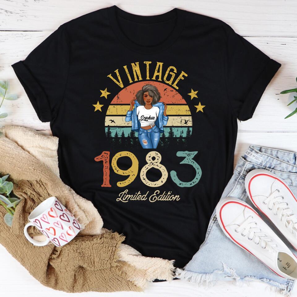 Personalized Birthday Shirt, Chapter 40, Fabulous Since 1983 40th Birthday Unique T Shirt For Woman, Her Gifts For 40 Years Old, Turning 40 Birthday Cotton Shirt, Birthday vintage shirt