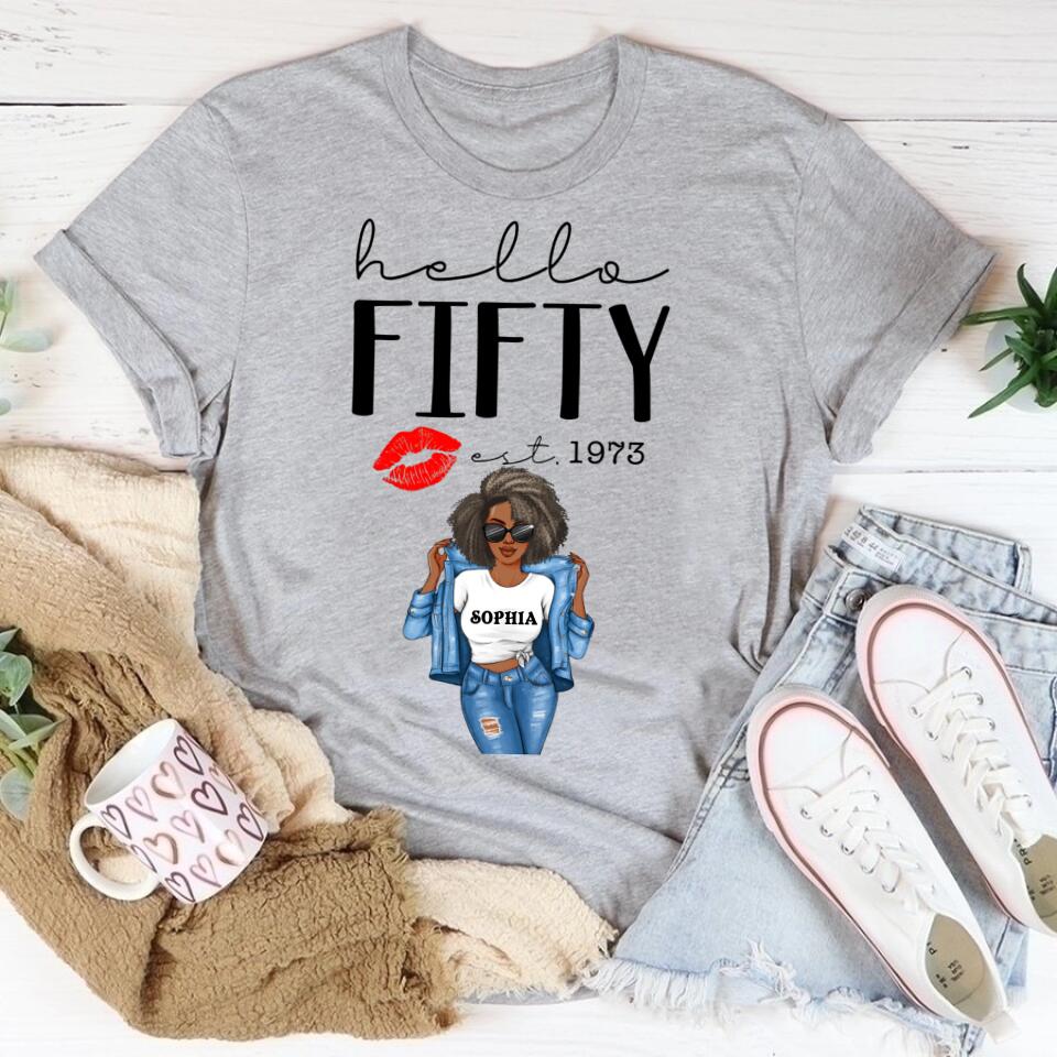 50th Birthday Shirts, Custom Birthday Shirts, Turning 50 Shirt, Gifts For Women Turning 50, 50 And Fabulous Shirt, 1973 Shirt, 50th Birthday Shirts For Her