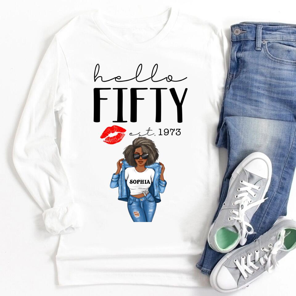 50th Birthday Shirts, Custom Birthday Shirts, Turning 50 Shirt, Gifts For Women Turning 50, 50 And Fabulous Shirt, 1973 Shirt, 50th Birthday Shirts For Her