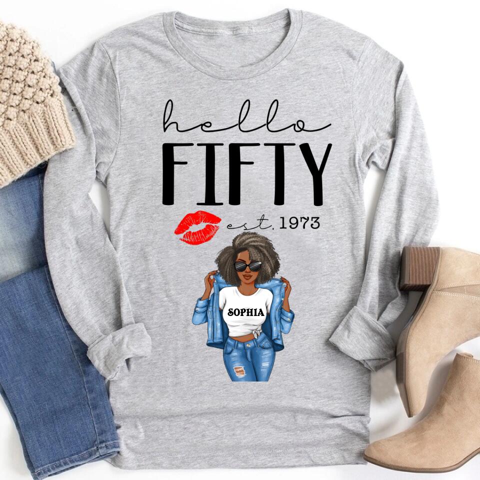 50th Birthday Shirts, Custom Birthday Shirts, Turning 50 Shirt, Gifts For Women Turning 50, 50 And Fabulous Shirt, 1973 Shirt, 50th Birthday Shirts For Her