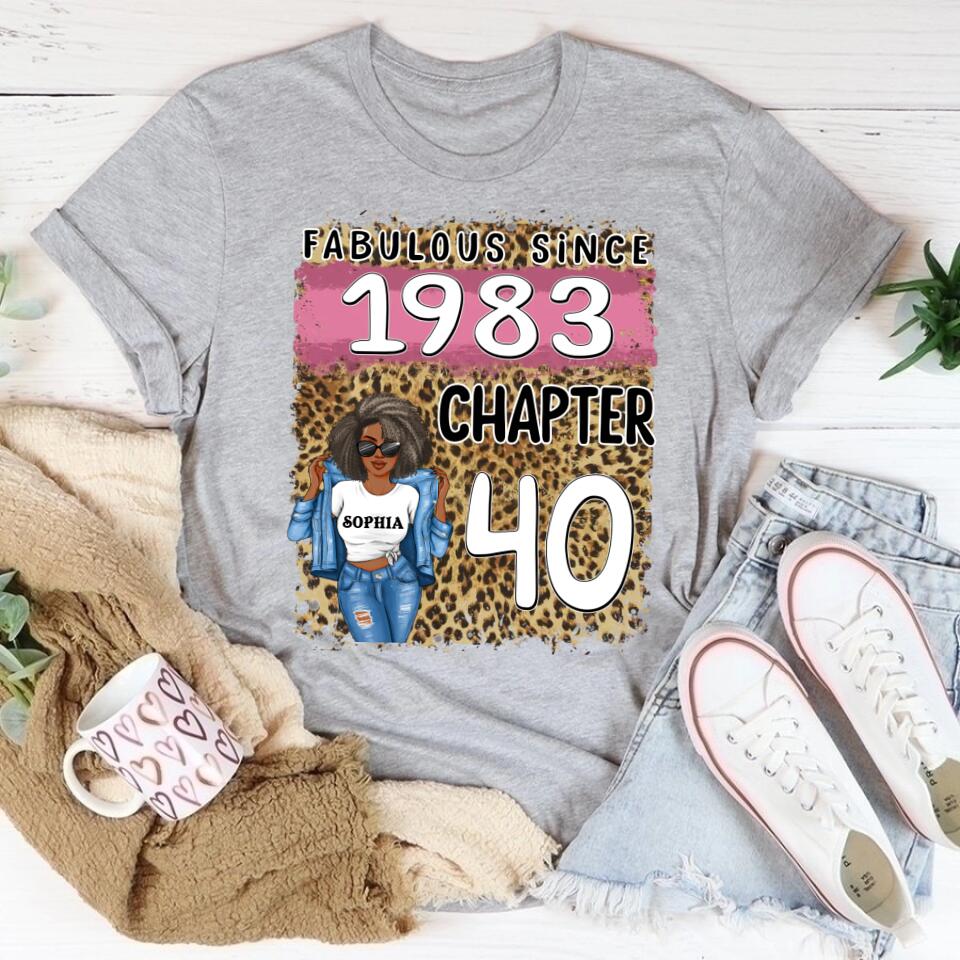 40th Birthday Shirts, Custom Birthday Shirts, Turning 40 Shirt, Gifts For Women Turning 40, 40 And Fabulous Shirt, 1983 Shirt, 40th Birthday Shirts For Her