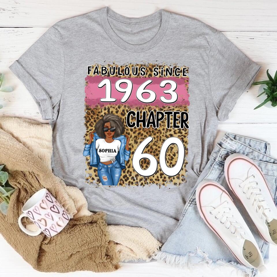 60th Birthday Shirts, Custom Birthday Shirts, Turning 60 Shirt, Gifts For Women Turning 60, 60 And Fabulous Shirt, 1963 Shirt, 60th Birthday Shirts For Her