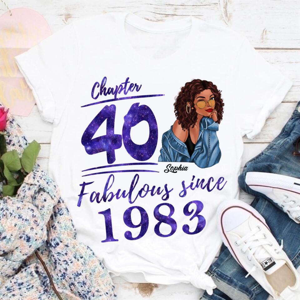 40th Birthday Shirts, Custom Birthday Shirts, Turning 40 Shirt, Gifts For Women Turning 40, 40 And Fabulous Shirt, 1983 Shirt, 40th Birthday Shirts For Her
