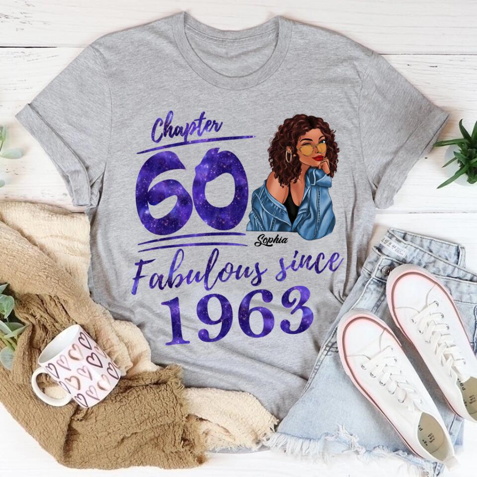 60th Birthday Shirts, Custom Birthday Shirts, Turning 60 Shirt, Gifts For Women Turning 60, 60 And Fabulous Shirt, 1963 Shirt, 50th Birthday Shirts For Her