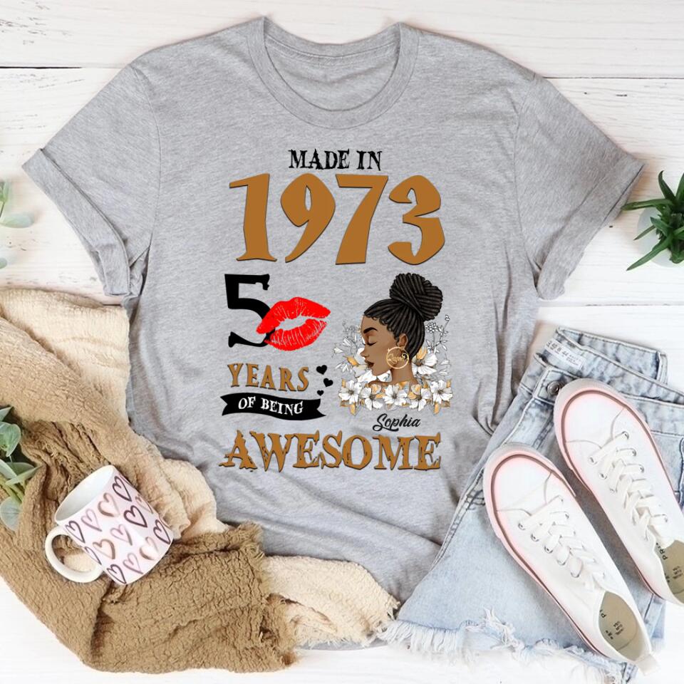 50th Birthday Shirts, Custom Birthday Shirts, Turning 50 Shirt, Gifts For Women Turning 50, 50 And Fabulous Shirt, 1973 Shirt, 50th Birthday Shirts For Her