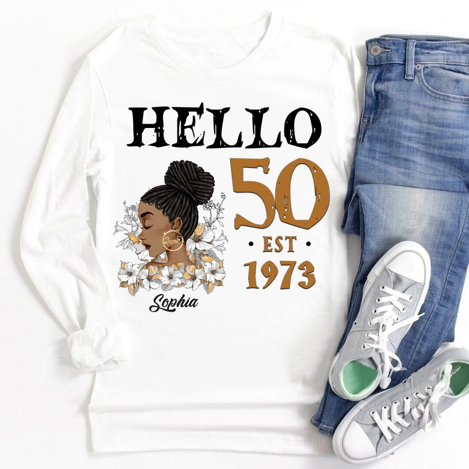 50th Birthday Shirts, Custom Birthday Shirts, Turning 50 Shirt, Gifts For Women Turning 50, 50 And Fabulous Shirt, 1973 Shirt, 50th Birthday Shirts For Her