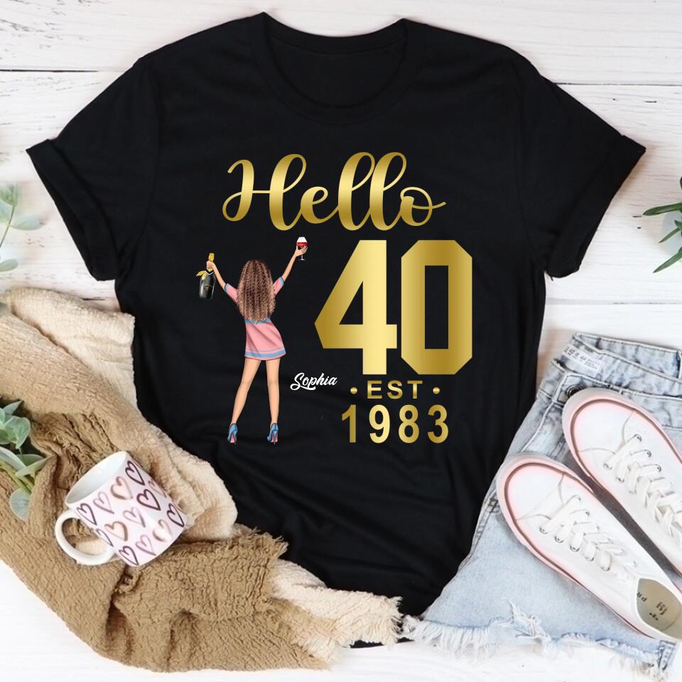 40th birthday shirts for her, Personalised 50th birthday gifts, 1983 t shirt, 40 and fabulous shirt, 40th birthday shirt ideas, gift ideas 40th birthday woman