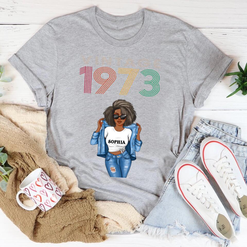 50th Birthday Shirts, Custom Birthday Shirts, Turning 50 Shirt, Gifts For Women Turning 50, 50 And Fabulous Shirt, 1973 Shirt, 50th Birthday Shirts For Her