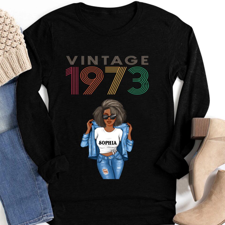 50th Birthday Shirts, Custom Birthday Shirts, Turning 50 Shirt, Gifts For Women Turning 50, 50 And Fabulous Shirt, 1973 Shirt, 50th Birthday Shirts For Her