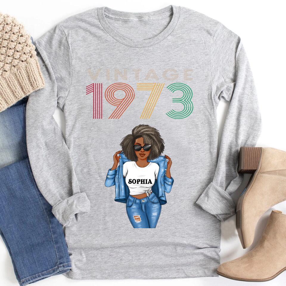 50th Birthday Shirts, Custom Birthday Shirts, Turning 50 Shirt, Gifts For Women Turning 50, 50 And Fabulous Shirt, 1973 Shirt, 50th Birthday Shirts For Her