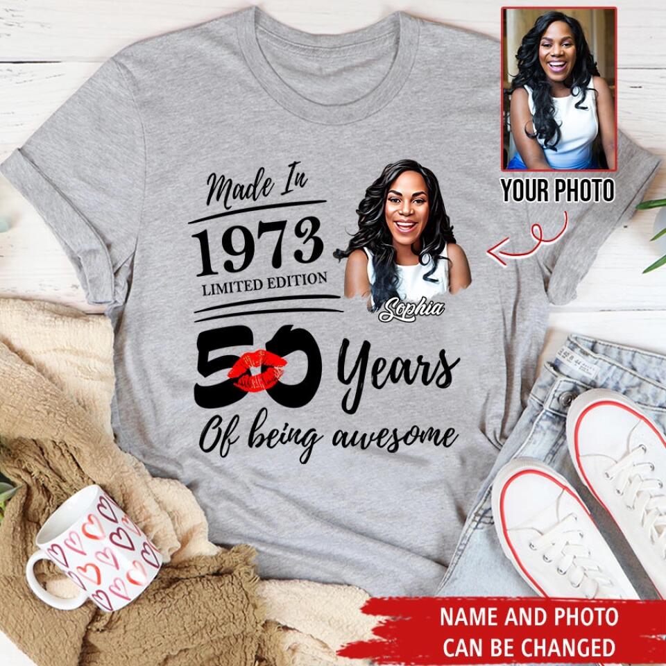 50th Birthday Shirts, Custom Birthday Shirts, Turning 50 Shirt, Gifts For Women Turning 50, 50 And Fabulous Shirt, 1973 Shirt